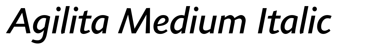Agilita Medium Italic